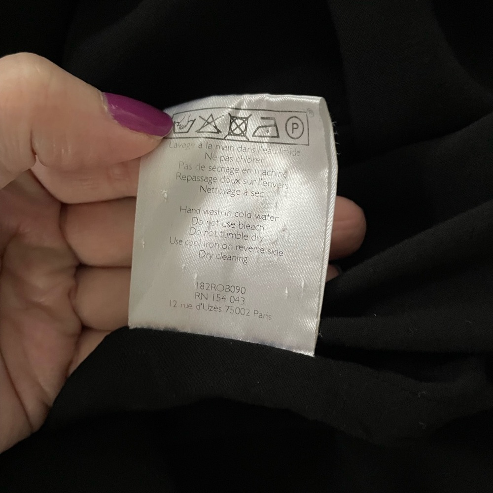 Sezane Black Silk Minidress - Picture 7 of 7